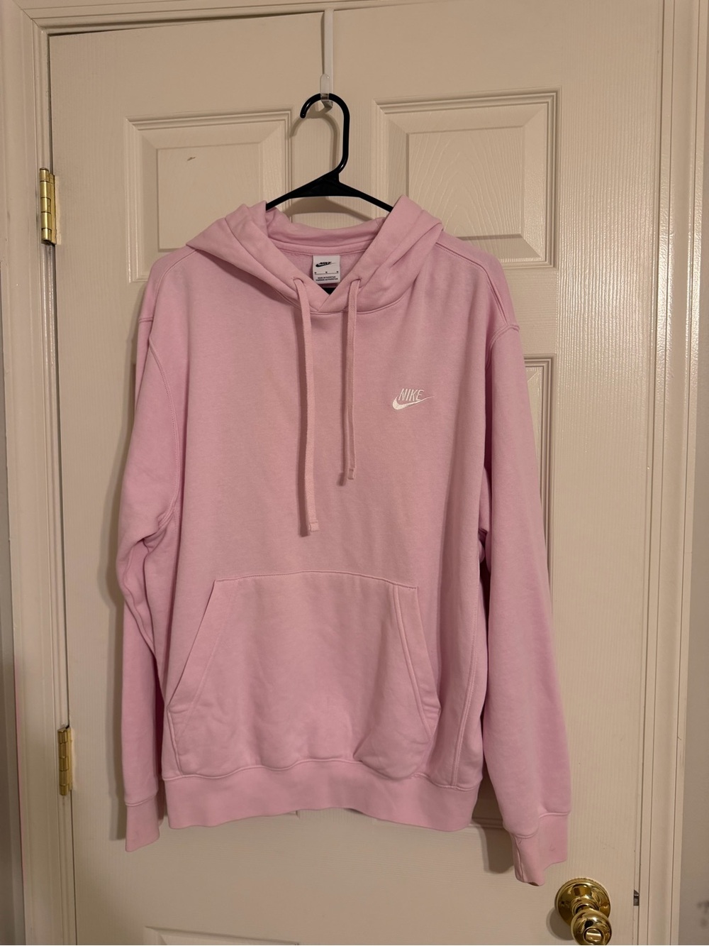 Nike Light Pink Pullover Hoodie with White Label